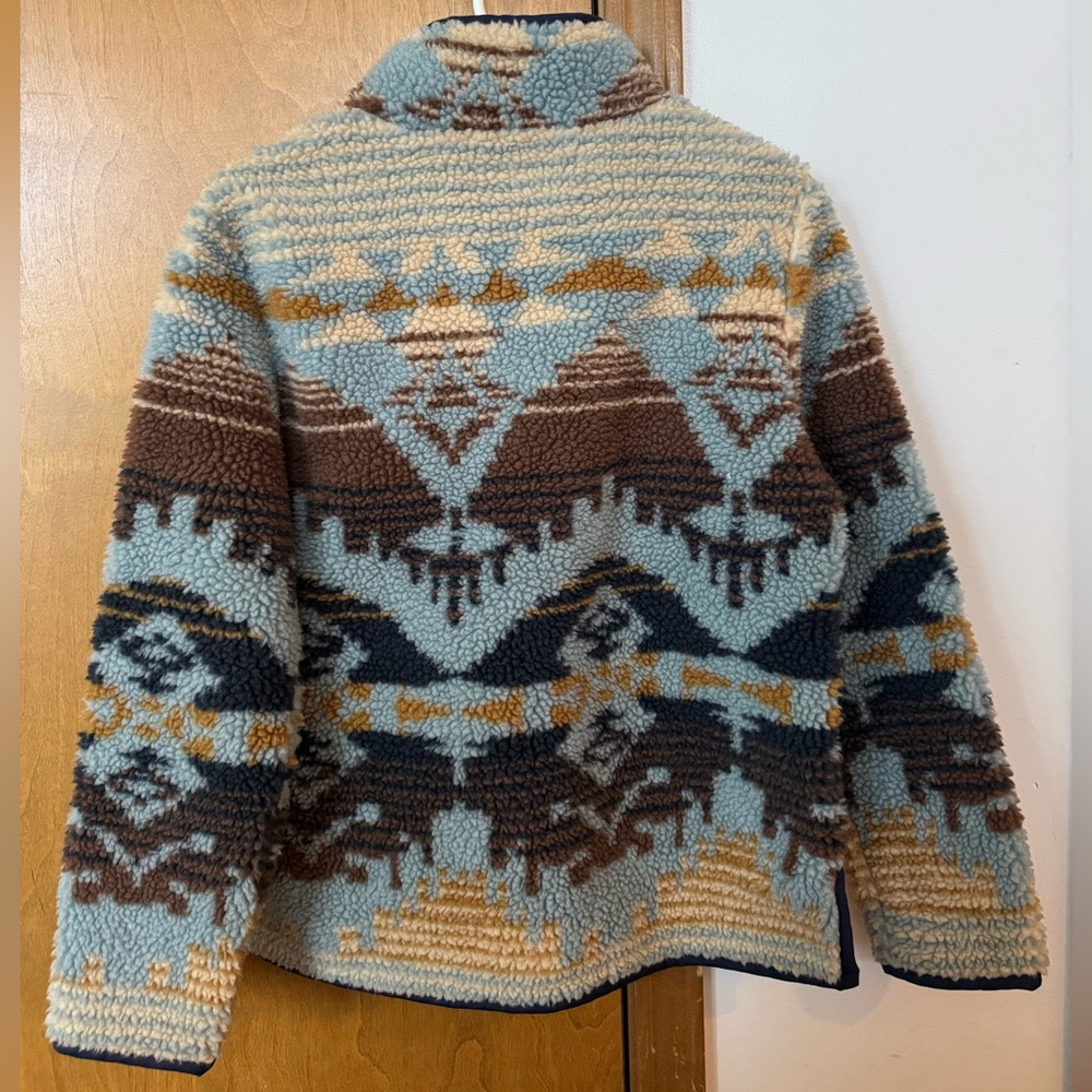 Ll Bean Cozy Multicolor Patterned Quarter Zip Wom… - image 2